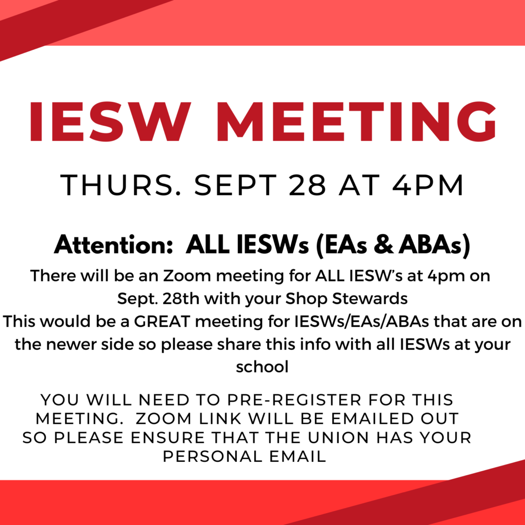 IESW Unit Meeting (for EAs & ABAs)
