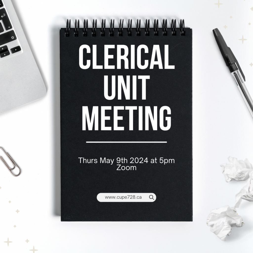 Clerical Unit Meeting - on-line
