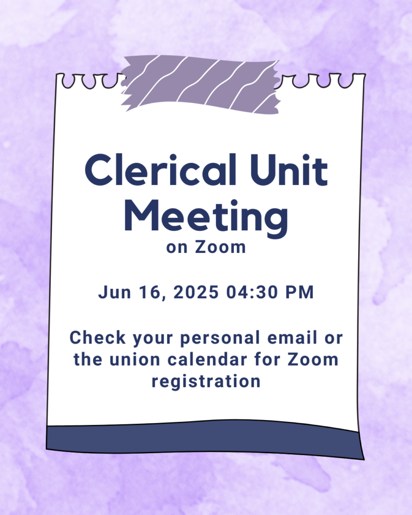 Clerical Unit Meeting